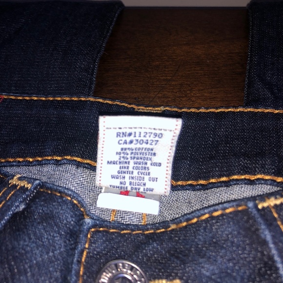 NWOT True Religion Jeans w Blue Pockets CA#30427 - Picture 6 of 7